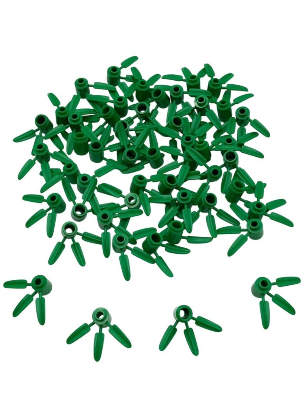 Lego Bamboo Green Plant Bricks Round 1 x 1, Set Of 50 - Picture 2 of 3